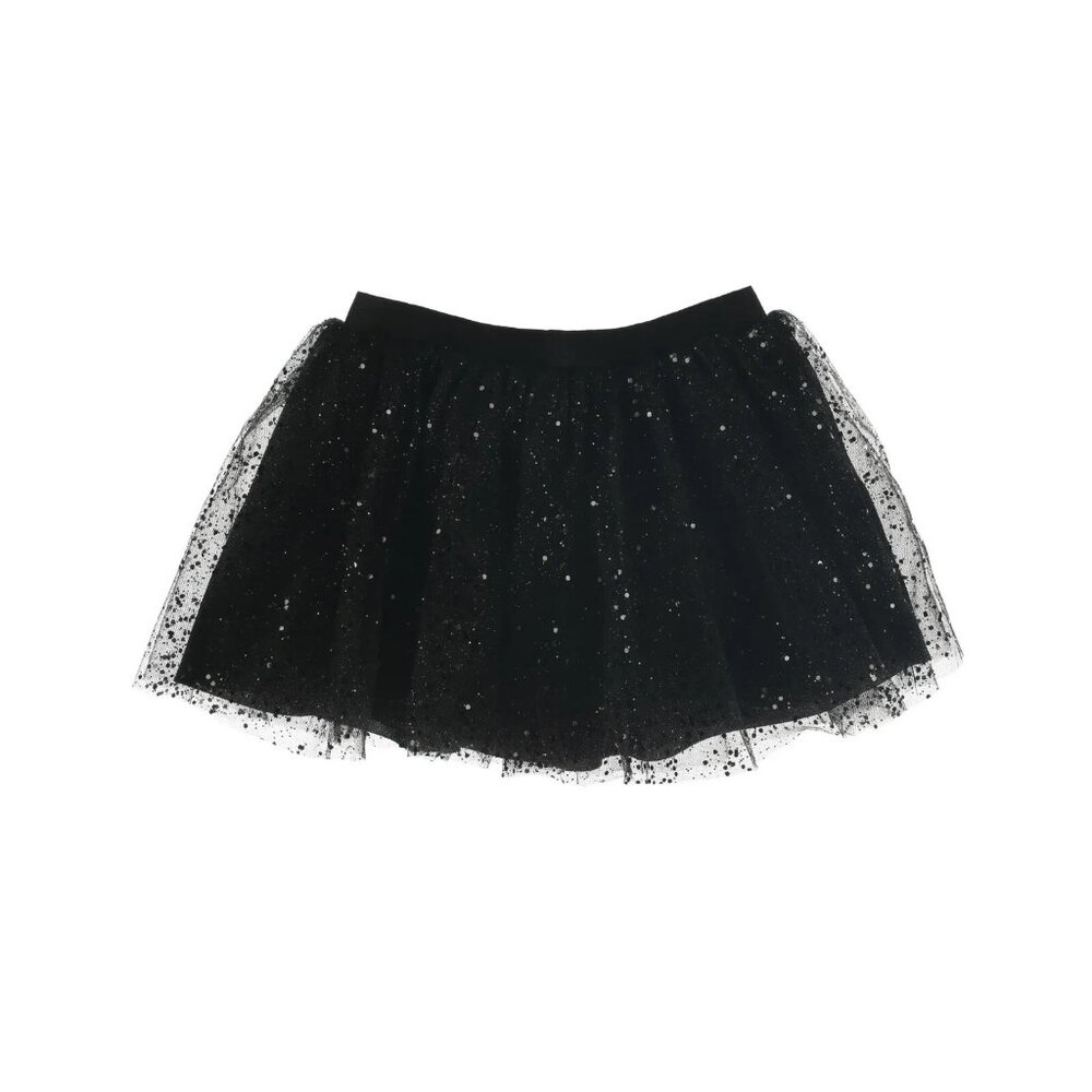 Black Sparkled Tutu, Halloween Theater Cosplay Elastic Wasit Girls Size S/M